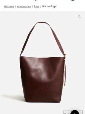Madewell The Essential Bucket Tote in Chocolate Raisin - Excellent Condition!
